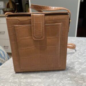 DEY Vintage Croc Design Crossbody or Shoulder Handbag